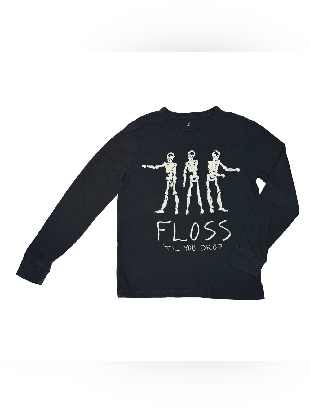 Crewcuts Skeletons Flossing Glow-In-The-Dark Tee